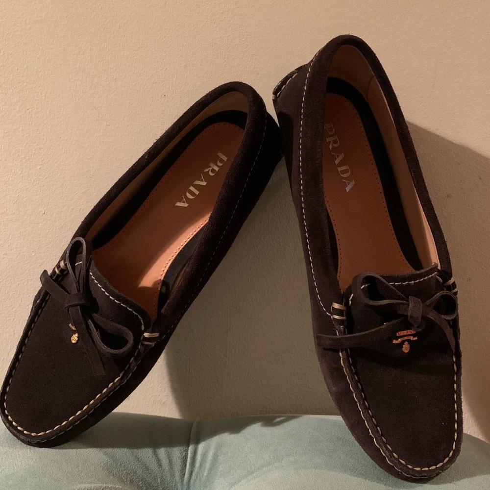 Prada Bow Detail Loafers